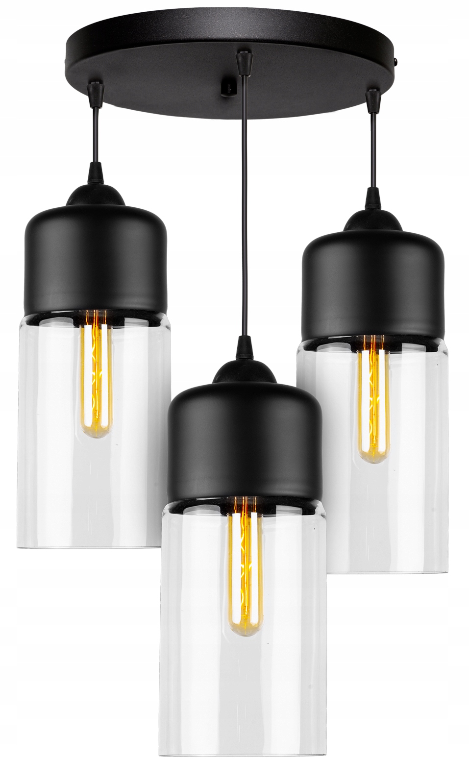 

Szklana Lampa Wisząca Sufitowa Żyrandol Plafon Led