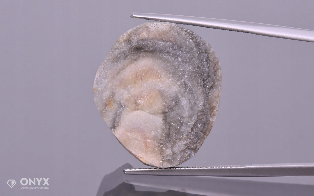 Nepravidelná chalcedonová růže 23x20,5 mm