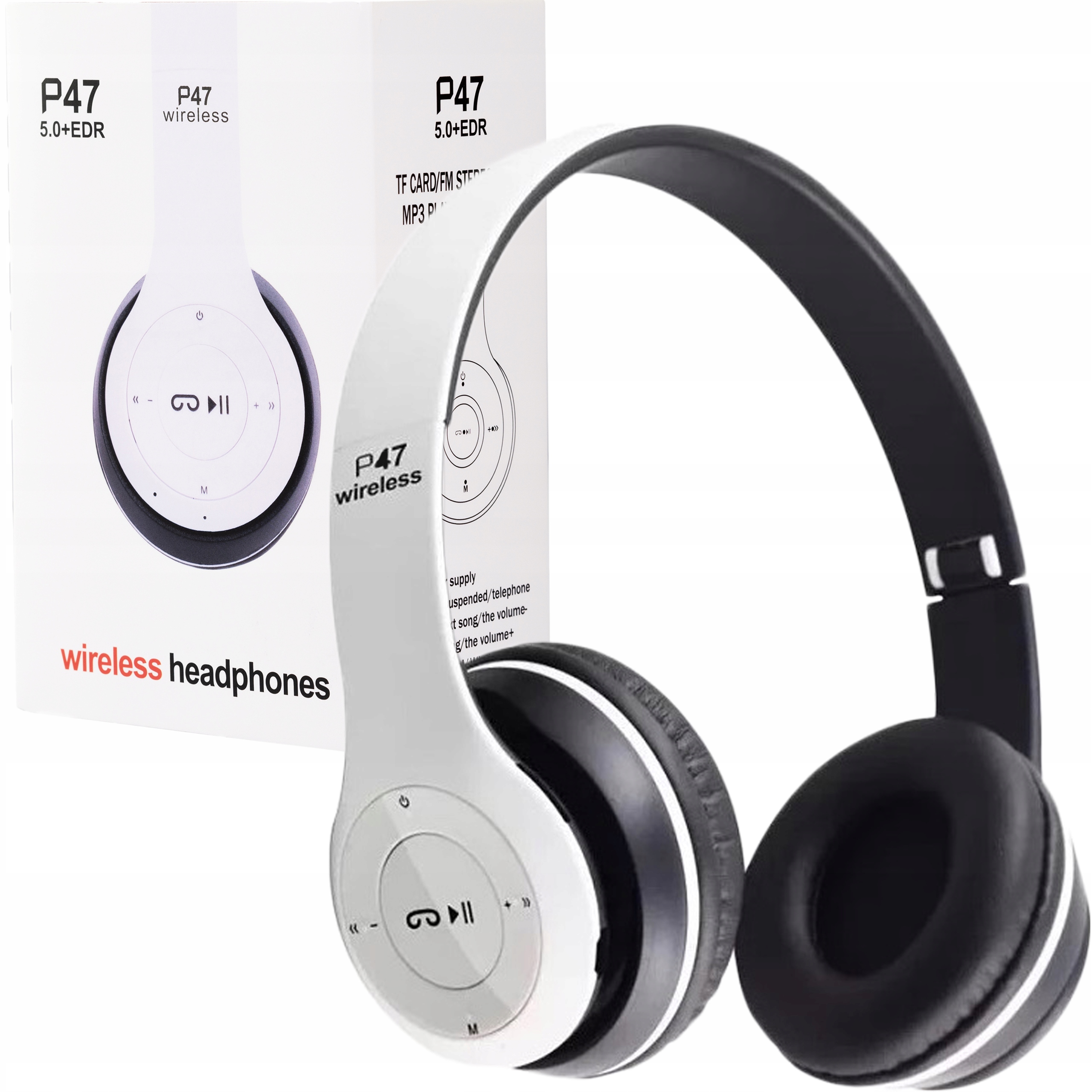 

Słuchawki bezprzewodowe nauszne P47 V5.0 Bluetooth