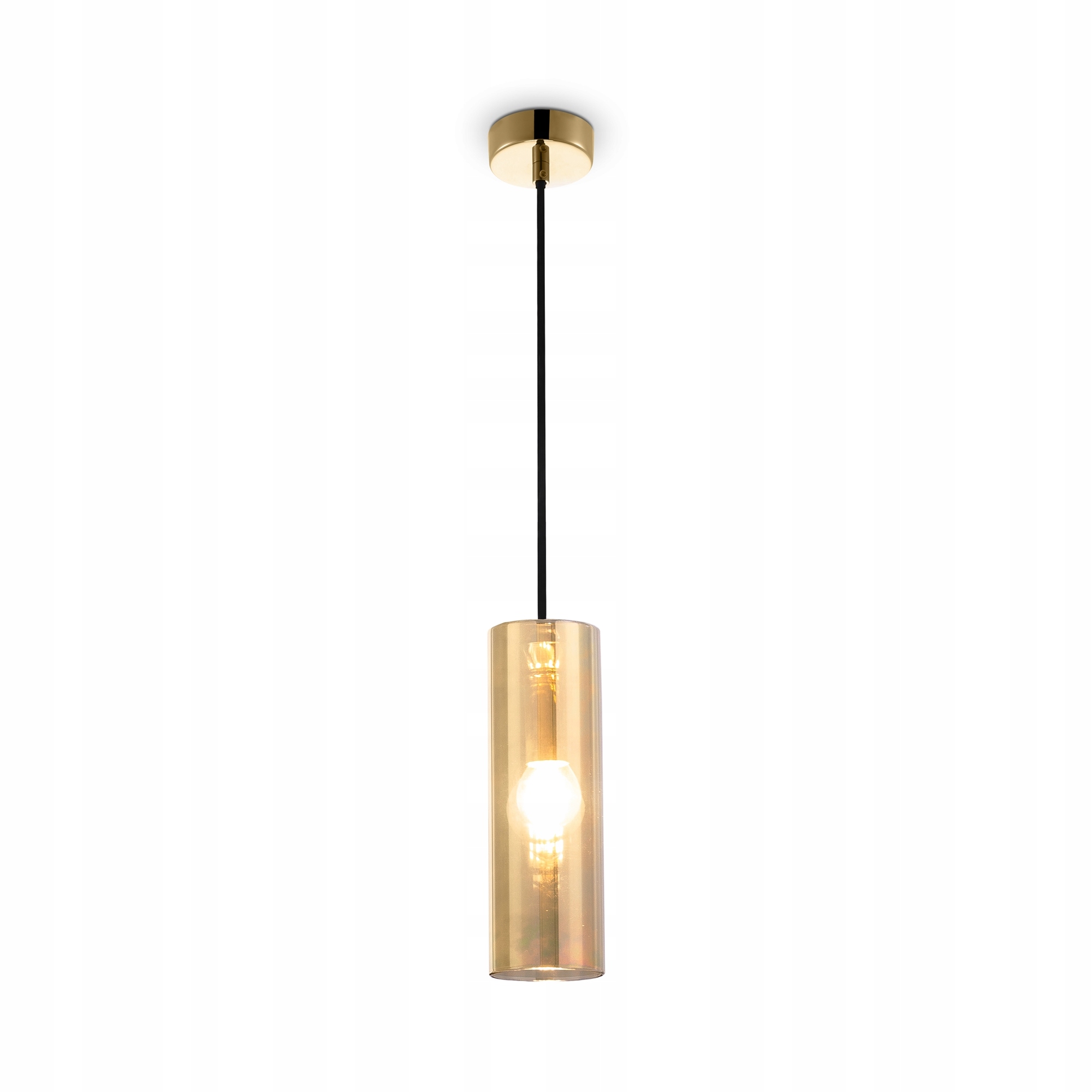 Moderná závesná lampa so zlatou sklenenou tubou do obývacej izby a spálne Maytoni
