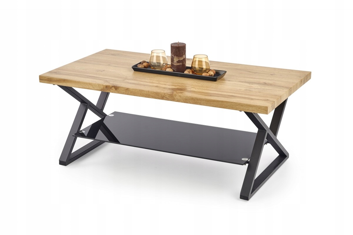 Konferenčný stolík Nero dub prírodný/čierny