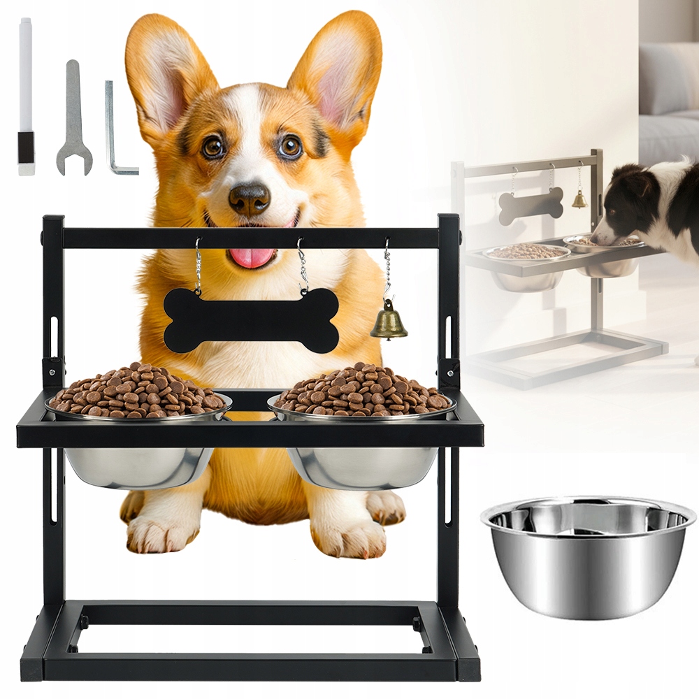 Levně Vyvýšený stojan na Misky pro psa, nastavitelná výška
