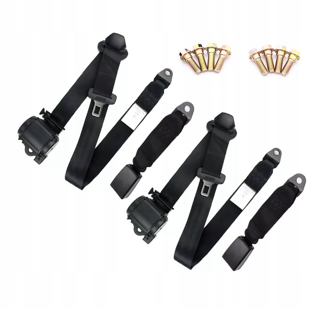 2ks Bezpečnostní Pás 3-BODOVÝ Zámek A Spona