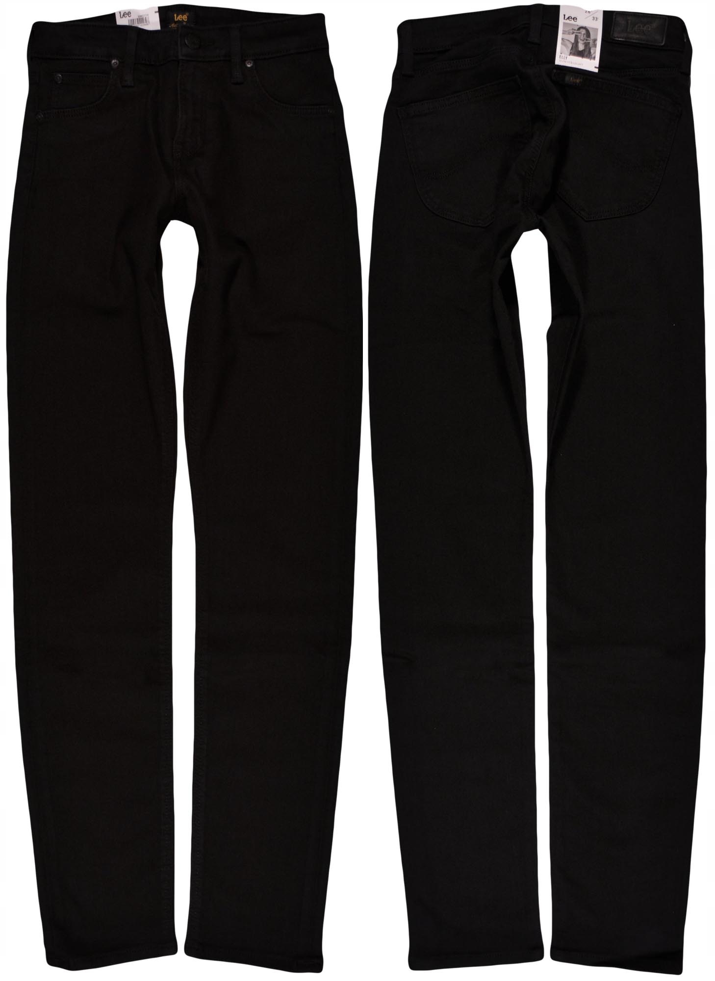 Lee kalhoty Slim Straight černé džíny Elly W26 L33