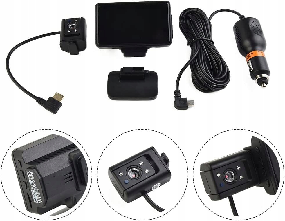 Przednia kamera wewnętrzna, rejestrator samochodowy, szeroki kąt Marka inna