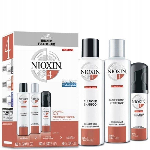 Nioxin System 4 farbowane Zestaw 2x 150ml, 1x 40ml