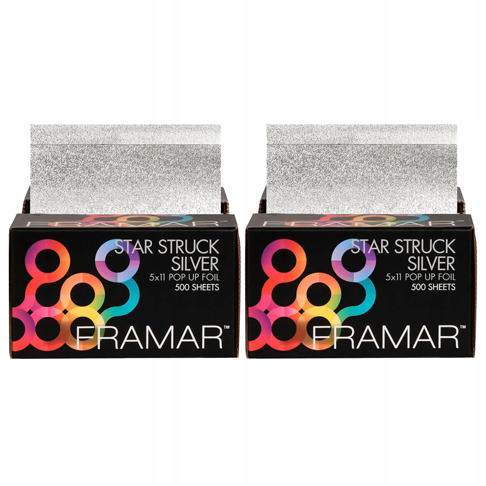 2x Kadeřnická hliníková fólie Framar v pásech 12,7x27,9 cm 500 ks