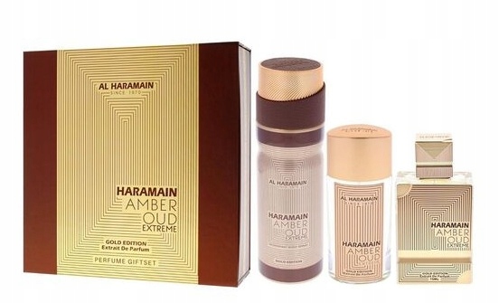 Sada Al Haramain Amber Oud Gold Edition Extreme 75 ML Edp 30ML Edp Deo 200