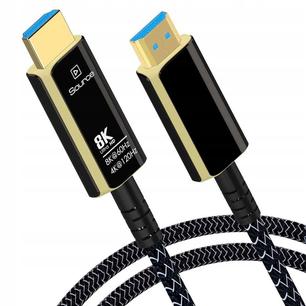 PremiumCord Ultra High Speed Hdmi 2.1 optický fiber kabel 8K@60Hz,zlacené