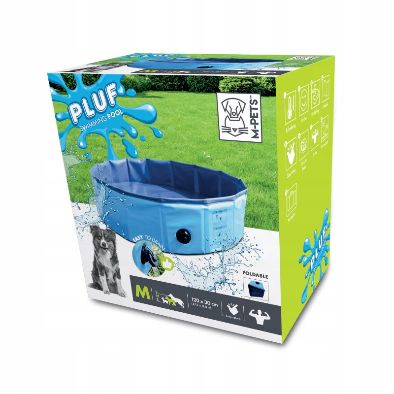 M-pets Pluf M Bazén pro psa bez nafukování 120 x 30 cm