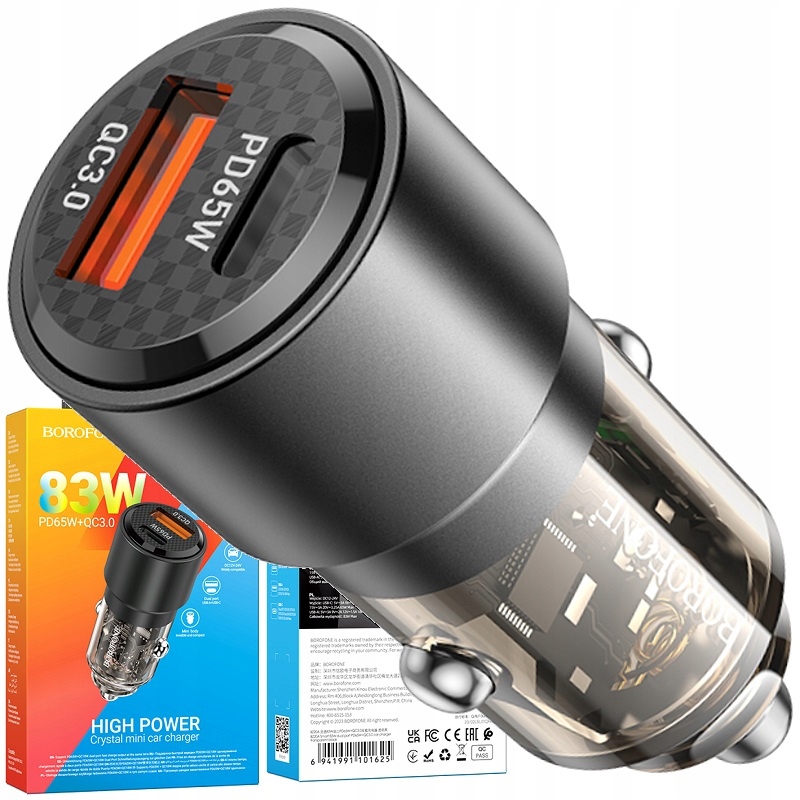 Mocna Szybka Ładowarka Typ Typu C Usb-c 65W Quick Charge 3.0 QC3.0 18W