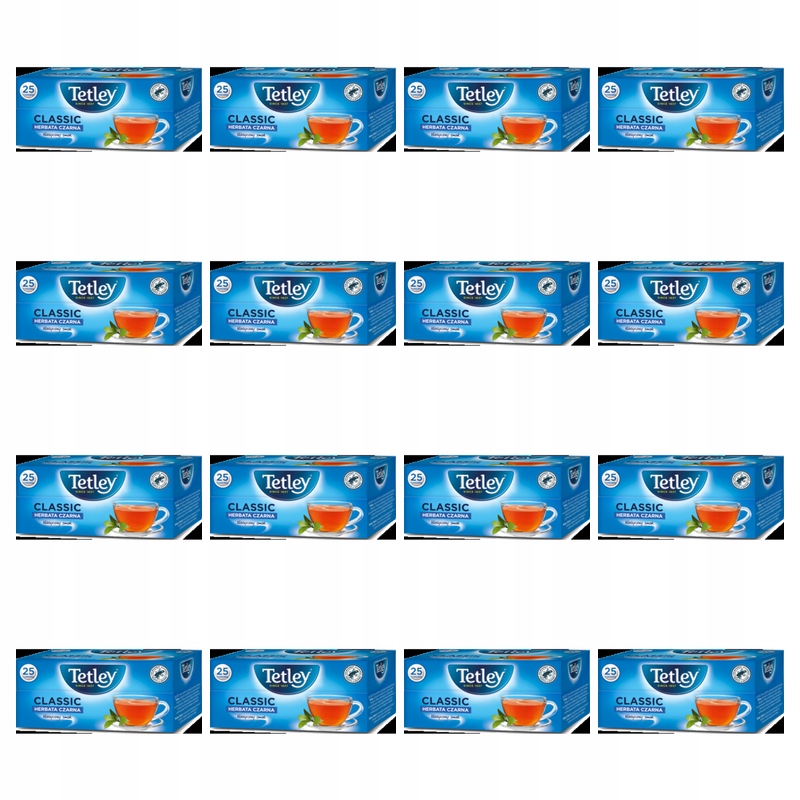 Čaj Tetley Classic Černý 25 sáčků x 1,5 g X16