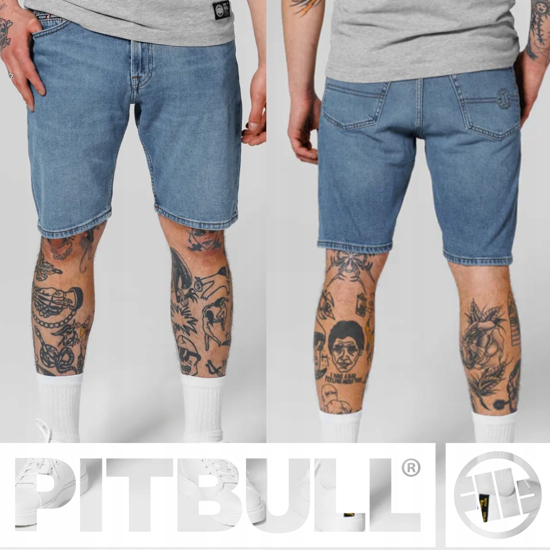 Pitbull West Coast Džínové Šortky Highlander Classic Wash Velikost 29