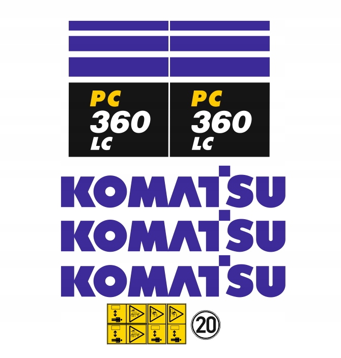 Samolepky samolepka Komatsu PC360LC