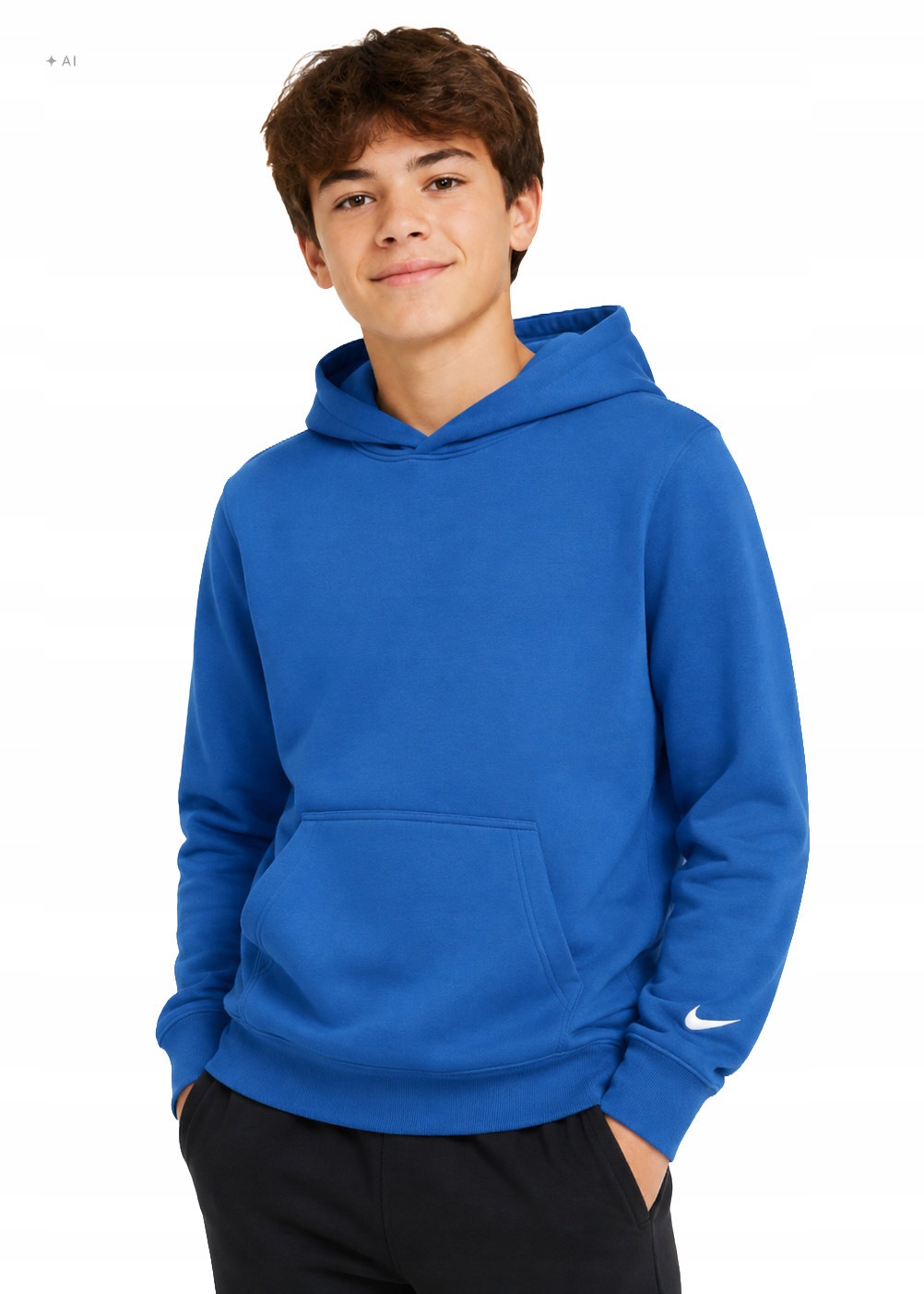 Bluza Dziecięca Nike Park 26 Kapturem Hoodie Sportowa Dresowa Niebieska L