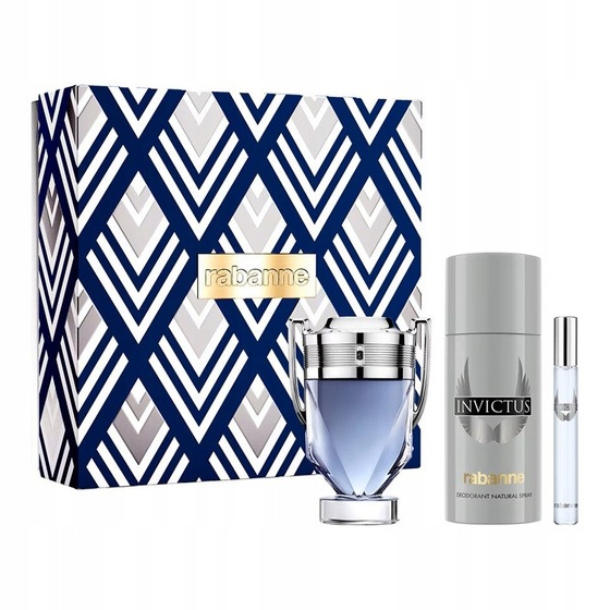 Paco Rabanne Invictus Edt 100 ml 10 ml deo 150 ml zestaw Oryginał