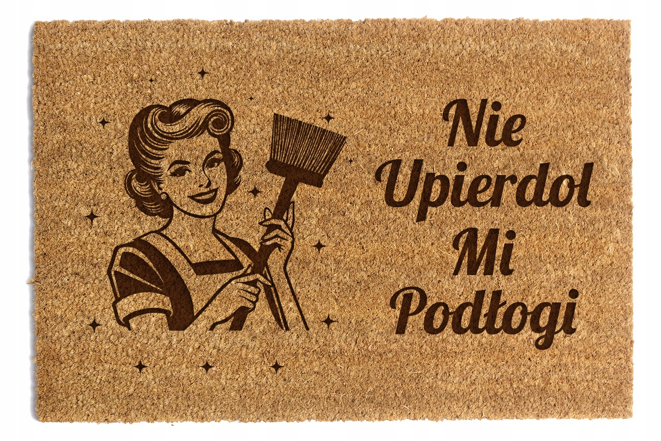 Stěrač Pod Dveře 60 x 90 cm Nedoléhá na podlahu paní domu Kokos