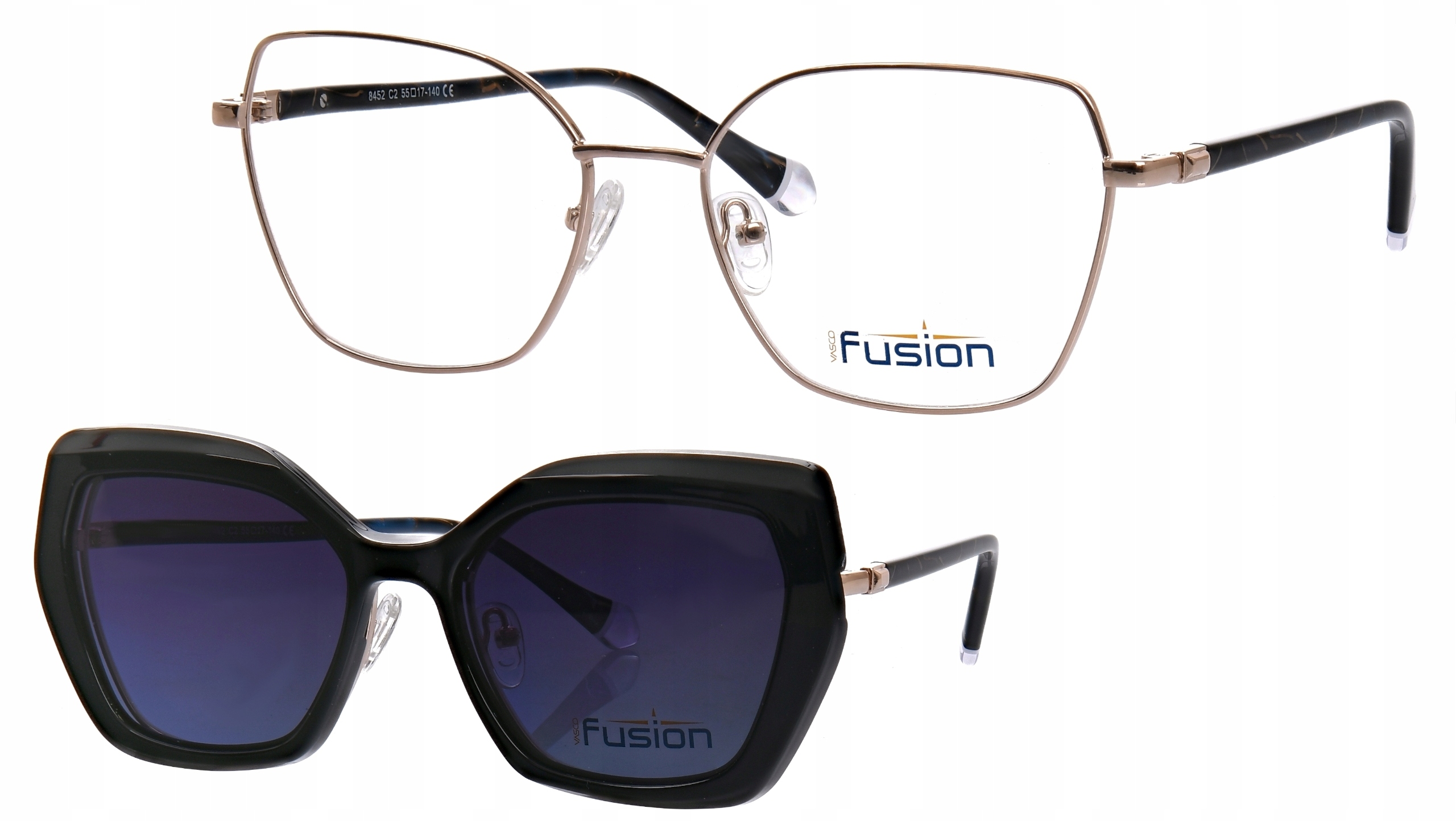 Vasco 8452 C2 oprawy oprawki Damskie Nakładka przeciwsłoneczna