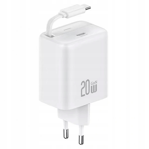 Síťová nabíječka Usams Usb-c kabel Usb-c Pd+qc 20W Gan Fc bílá