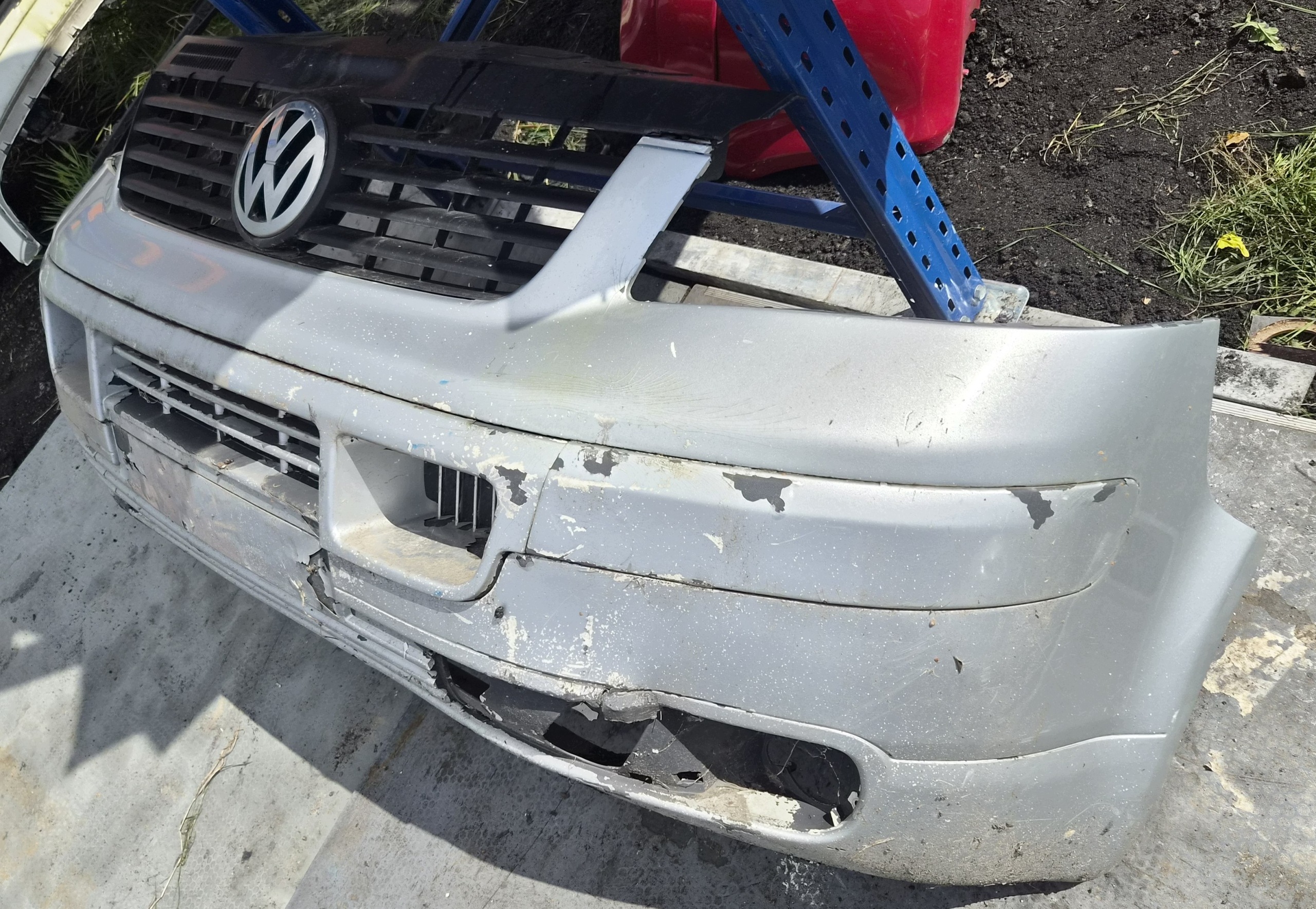 VW T5 Frontstoßstange vorne Transporter grau