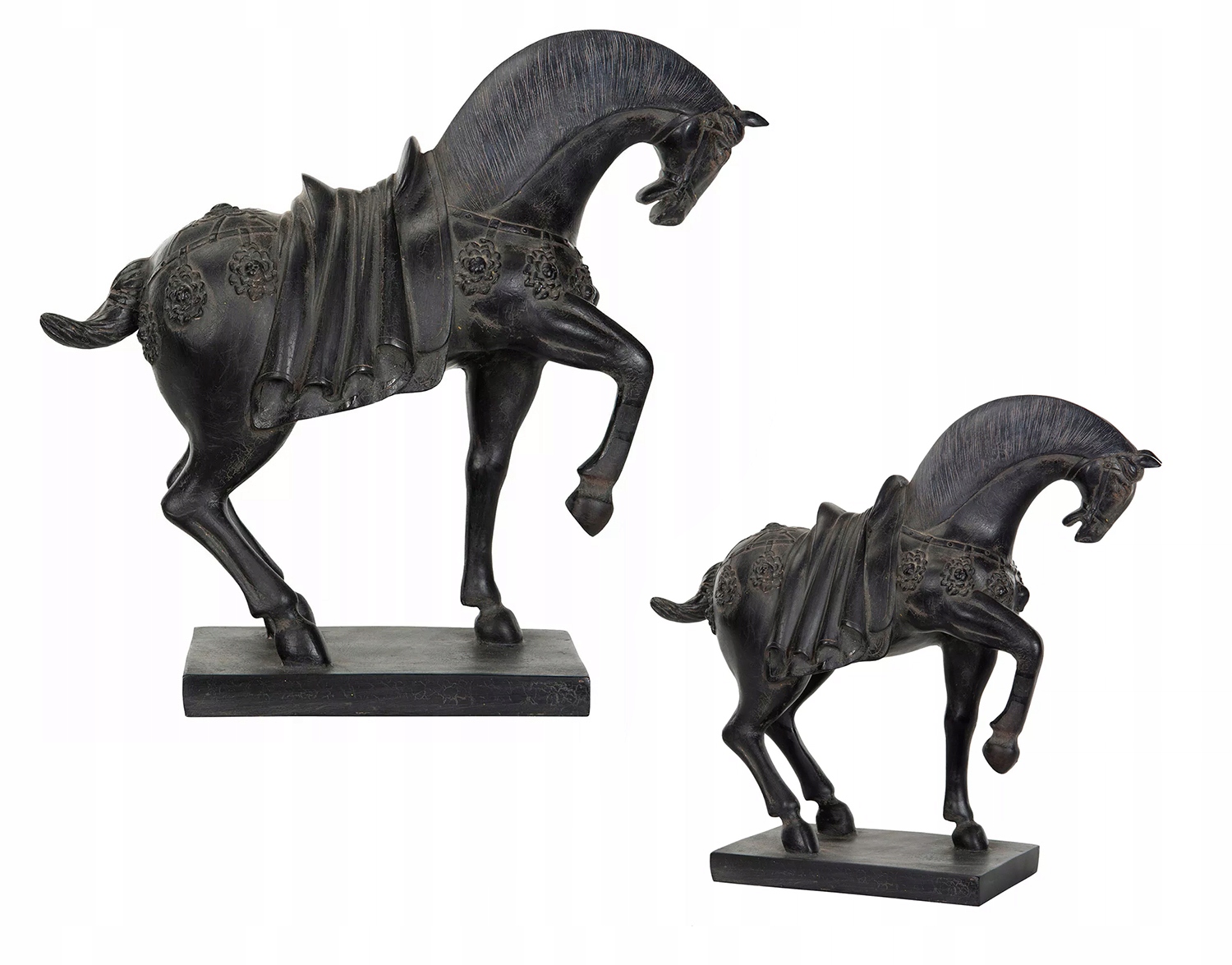 Figúrka Koňa Kôň Čierny dekoratívna do obývacej izby spálne imitácia 36 cm