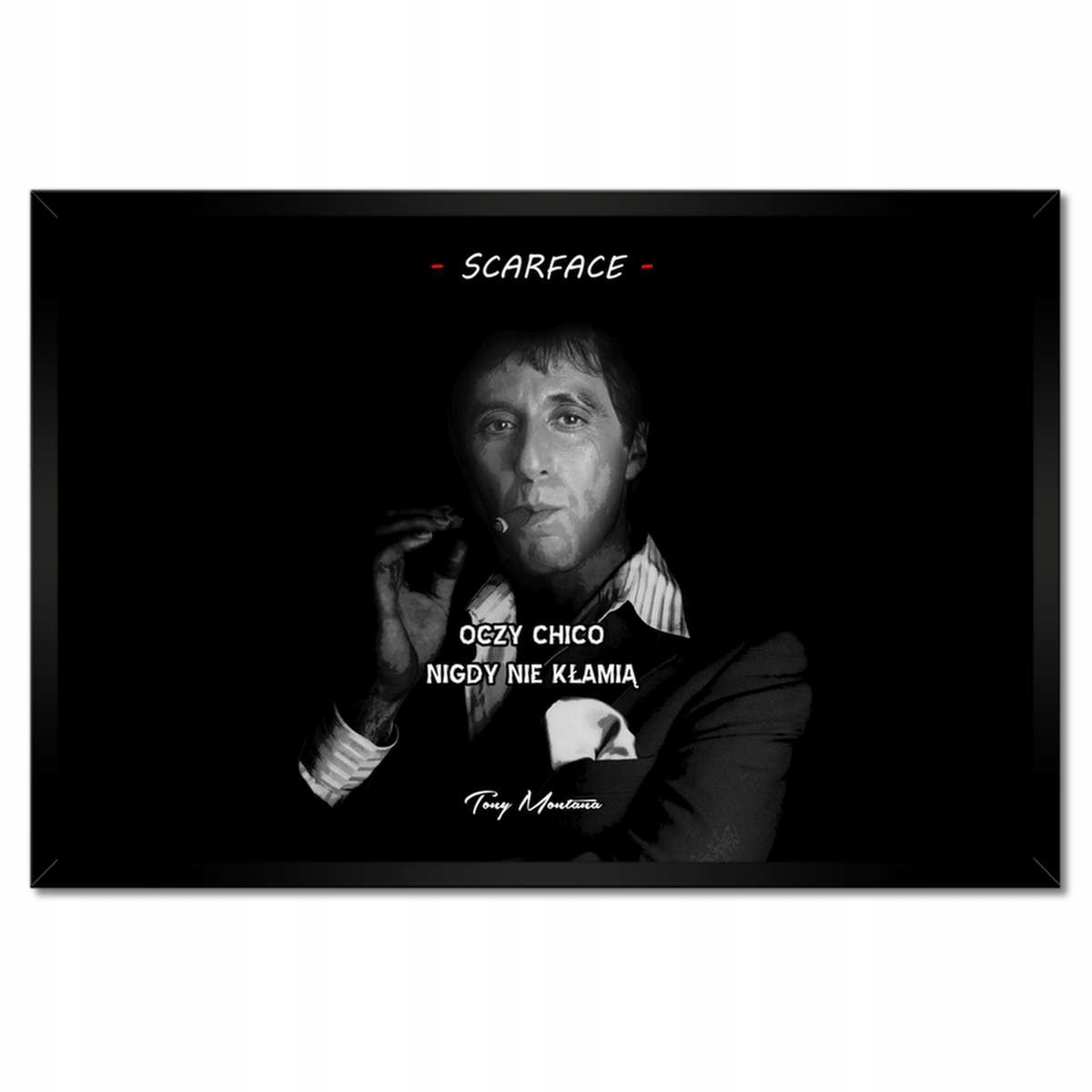 Plakáty v rámu 60x40 Scarface Citáty Portréty