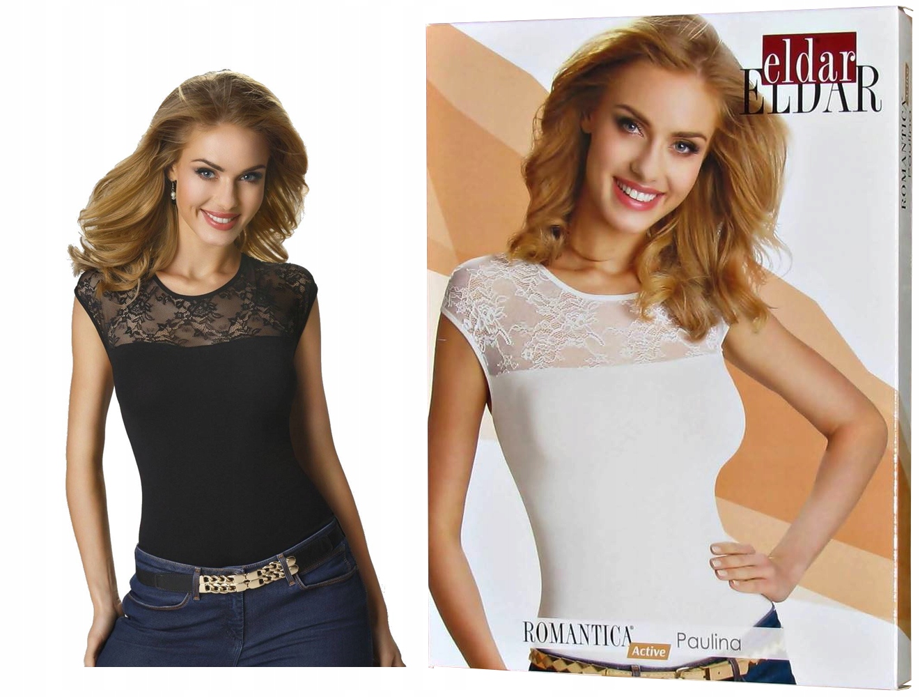 

Eldar Active Koszulka z koronką Paulina Czarna.XL