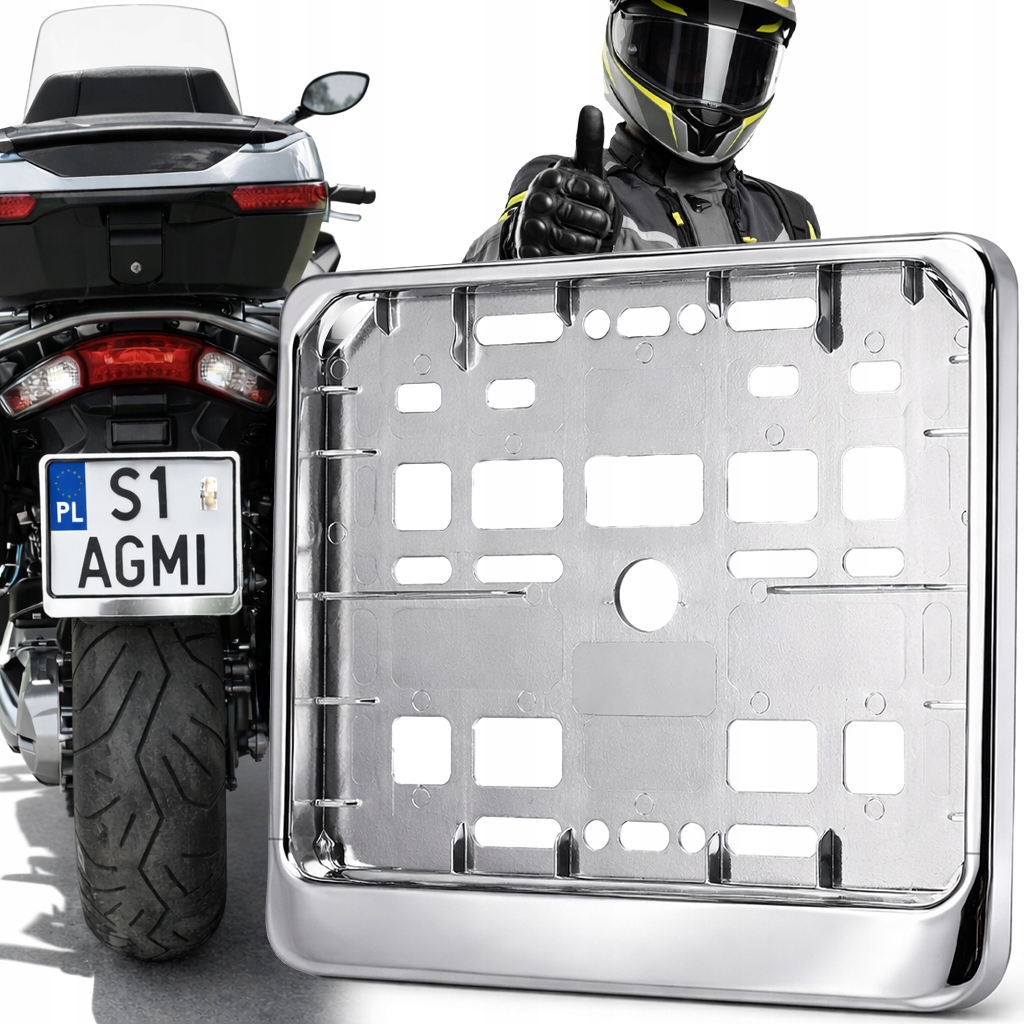 Ramka Ramki Do Tablicy Rejestracyjnej Motocykla Chrom Motor Pod Tablicę