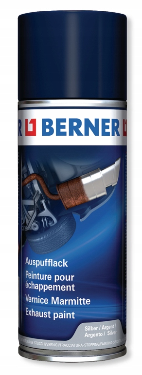 Lakier srebrny do układu wydechowego 400ml Berner Żaroodporny