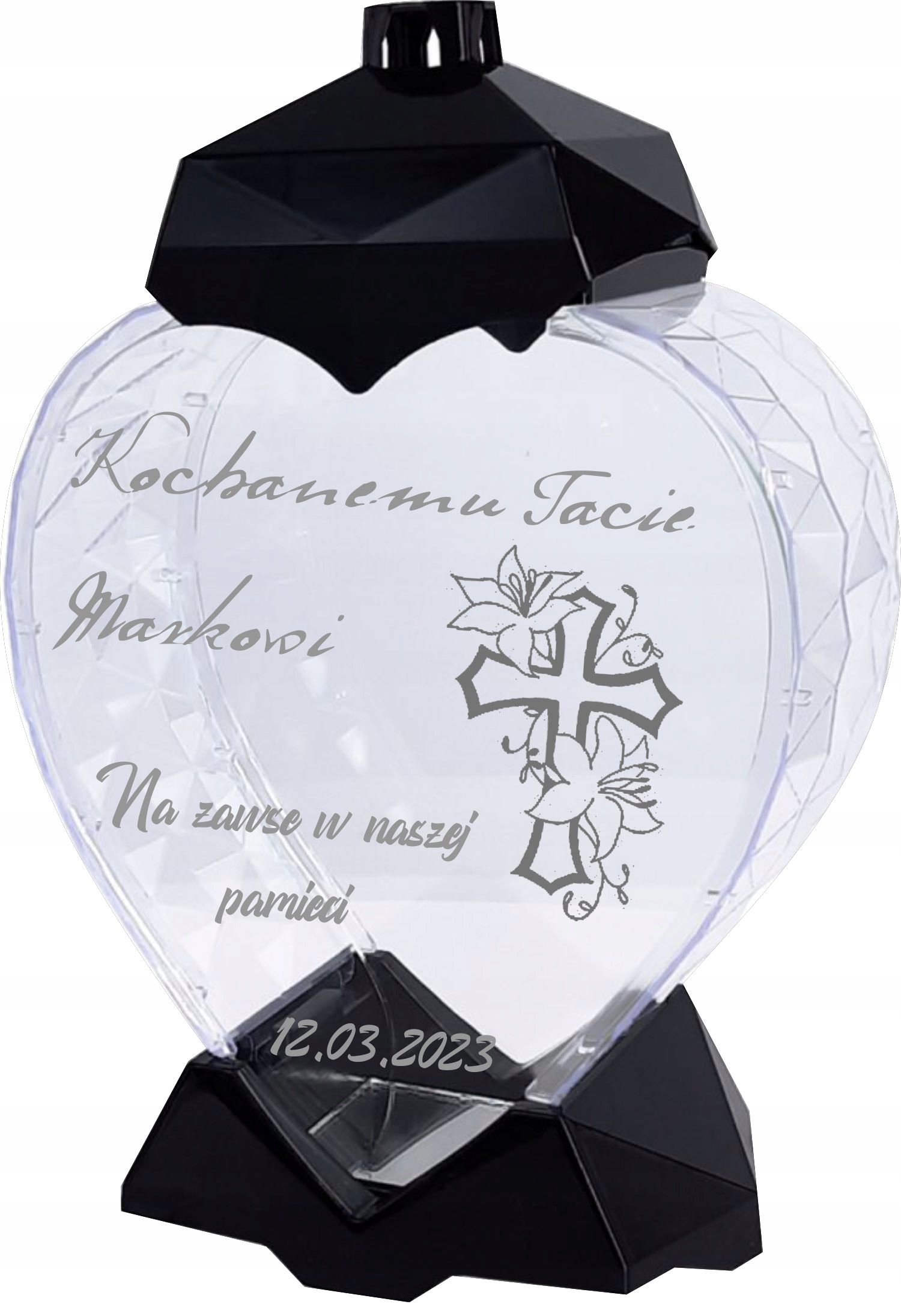 Velký Hřbitovní Svíčka S Gravírováním Věnování Pro tatínka maminky