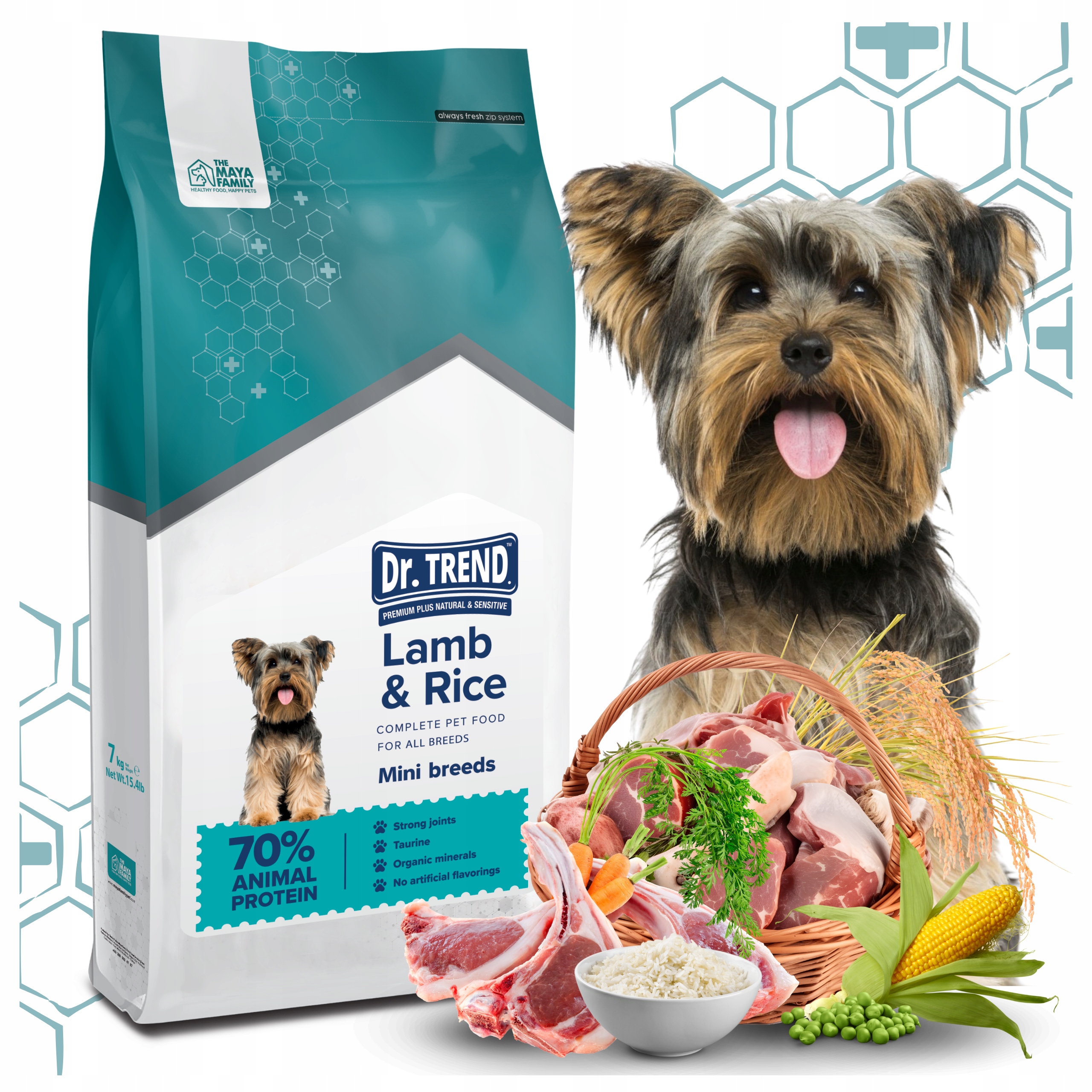 Levně Dr. Trend Hypoalergenní krmivo pro psy mini Jehněčí A Rýže 7 kg