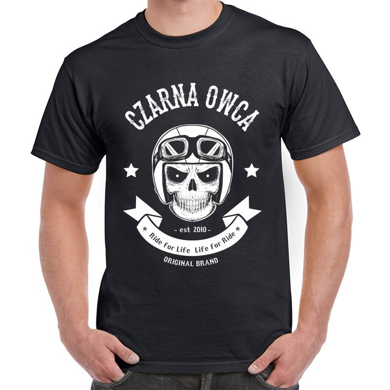 

Koszulka Męska Czarna Owca Skull Helmet XXL