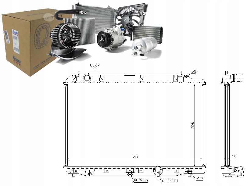 NISSENS CHŁODNICA SILNIKA NIS, 68602A