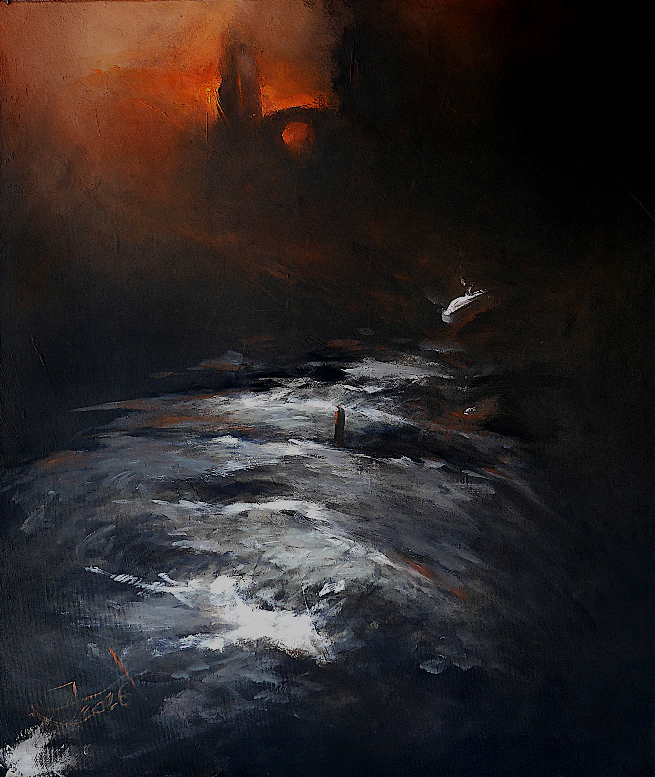 NAD POTOKIEM-70X60- PŁÓTNO.-H. JABŁOŃSKI