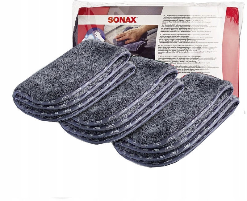 SONAX ZESTAW ŚCIERECZKI MIKROFIBRA GRAMATURA 1300