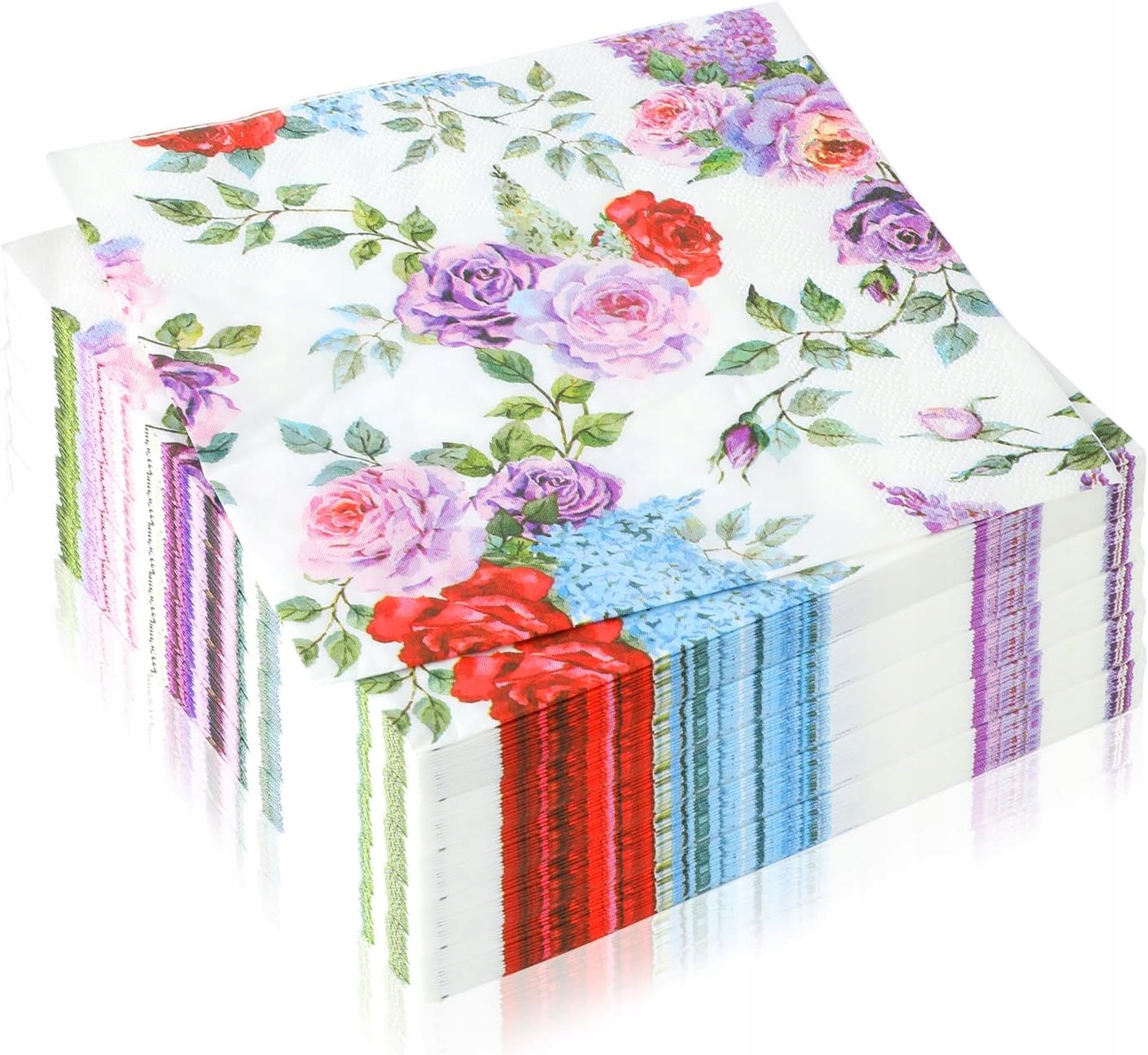 Papírové Ubrousky s květinami 100 ks Růžové jaro