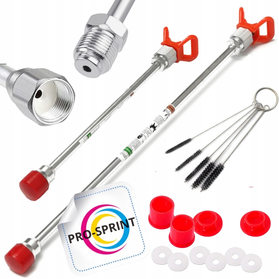 Przedłużka malarska 50cm + 100cm + GRATISY Agregat Pistolet malarski RAC