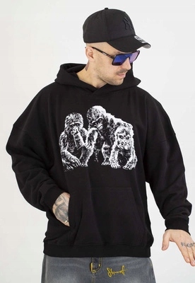 Mikina Stoprocent S Kapucí Baby Gorilla černá