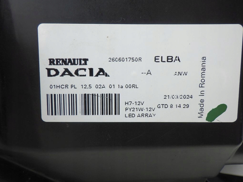 DACIA SANDERO JOGGER III 3 LIFT FULL LED 20- light left front