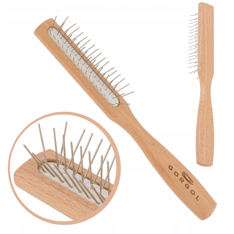GORGOL SZCZOTKA Z METALOWYMI SZPILKAMI BEZ KULEK