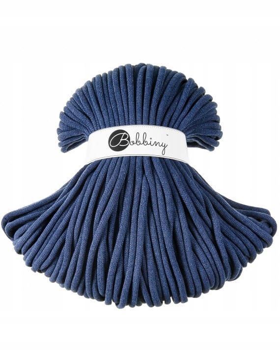 Pletená šňůra Bobbiny Jumbo Jeansová 9 mm 100 m