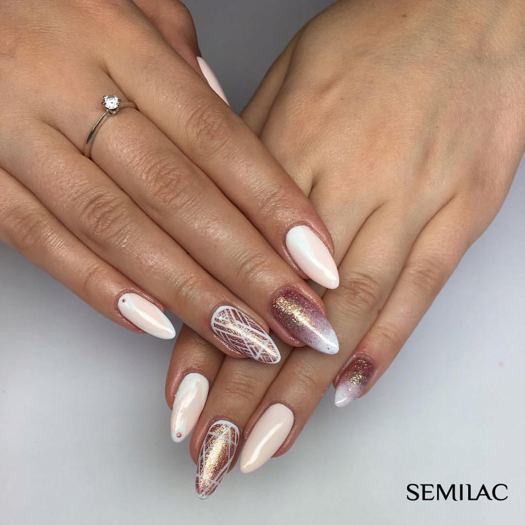 SEMILAC 159 Yasmin Kiss UV LED Lakier Hybrydowy 7ml Kolor Odcienie brązu i beżu Odcienie czerwieni i różu