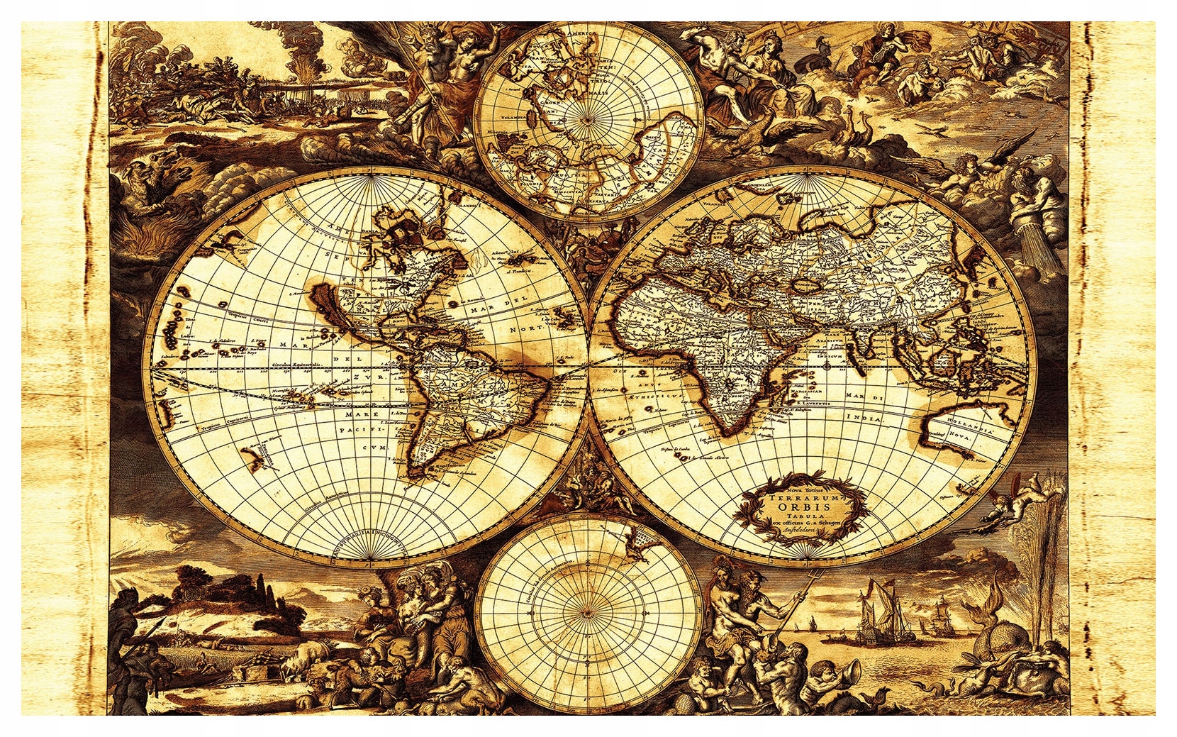 Vliesová fototapeta Mapa sveta retro vintage cestovanie 300x210 lepidlo