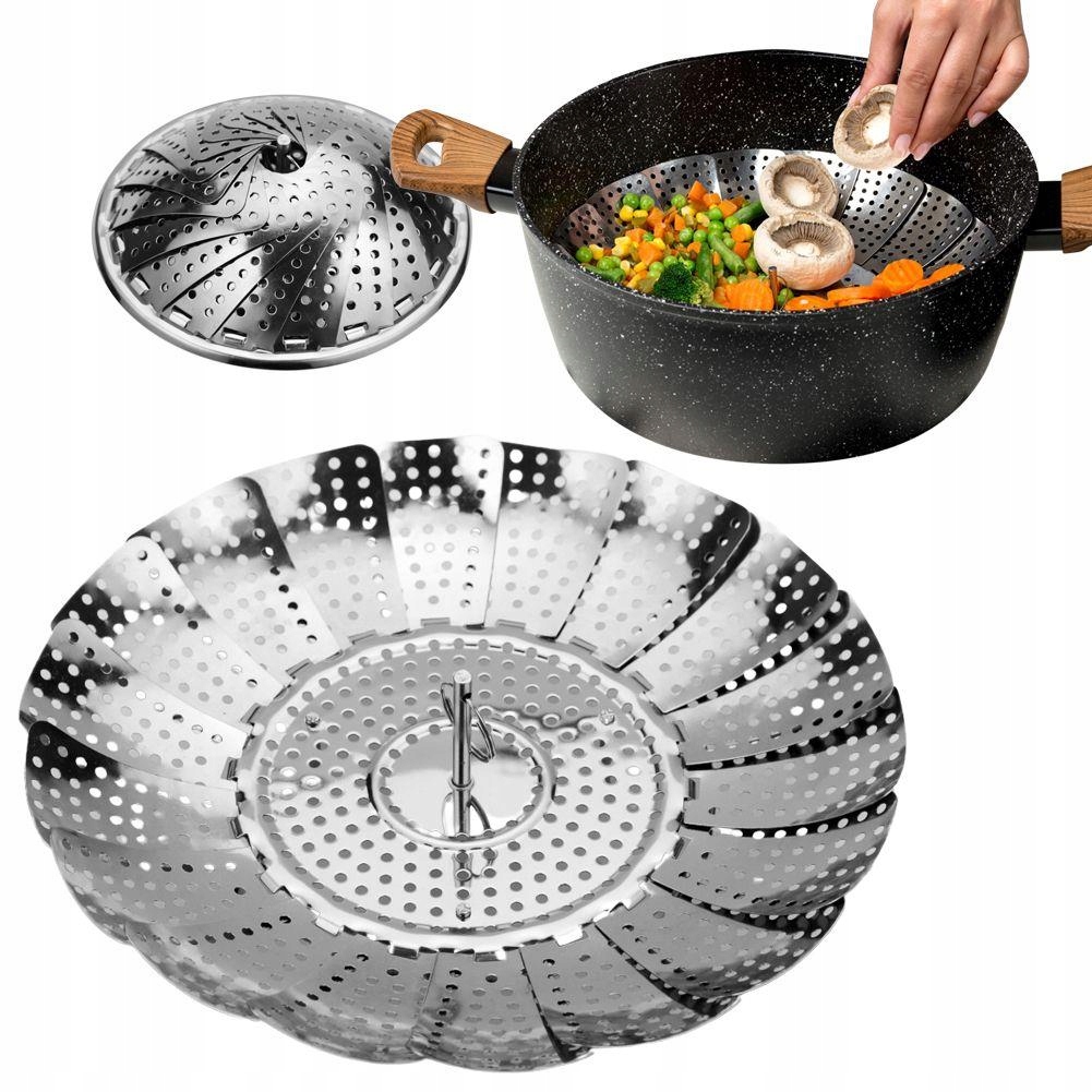 STALOWY WKŁAD DO GOTOWANIA NA PARZE KOSZYK SITKO