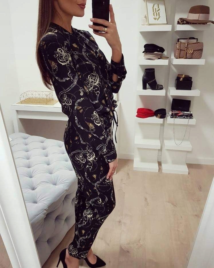 Kombinéza černá s béžovou Model 940 Lalous velikost S