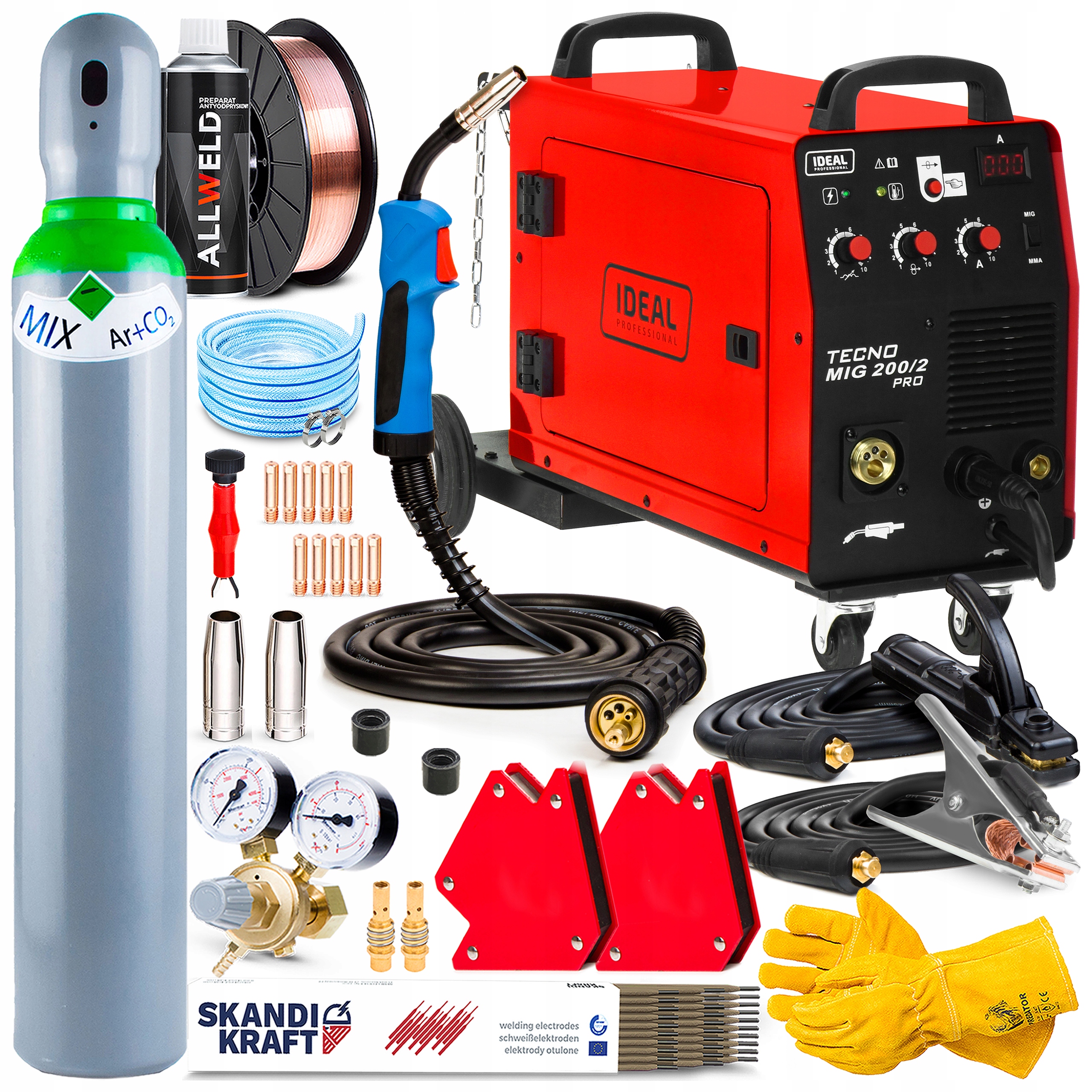 Invertorová Svářečka Invertorová Ideal Tecno Mig 200/2 Pro Mma 230V 400V 200A