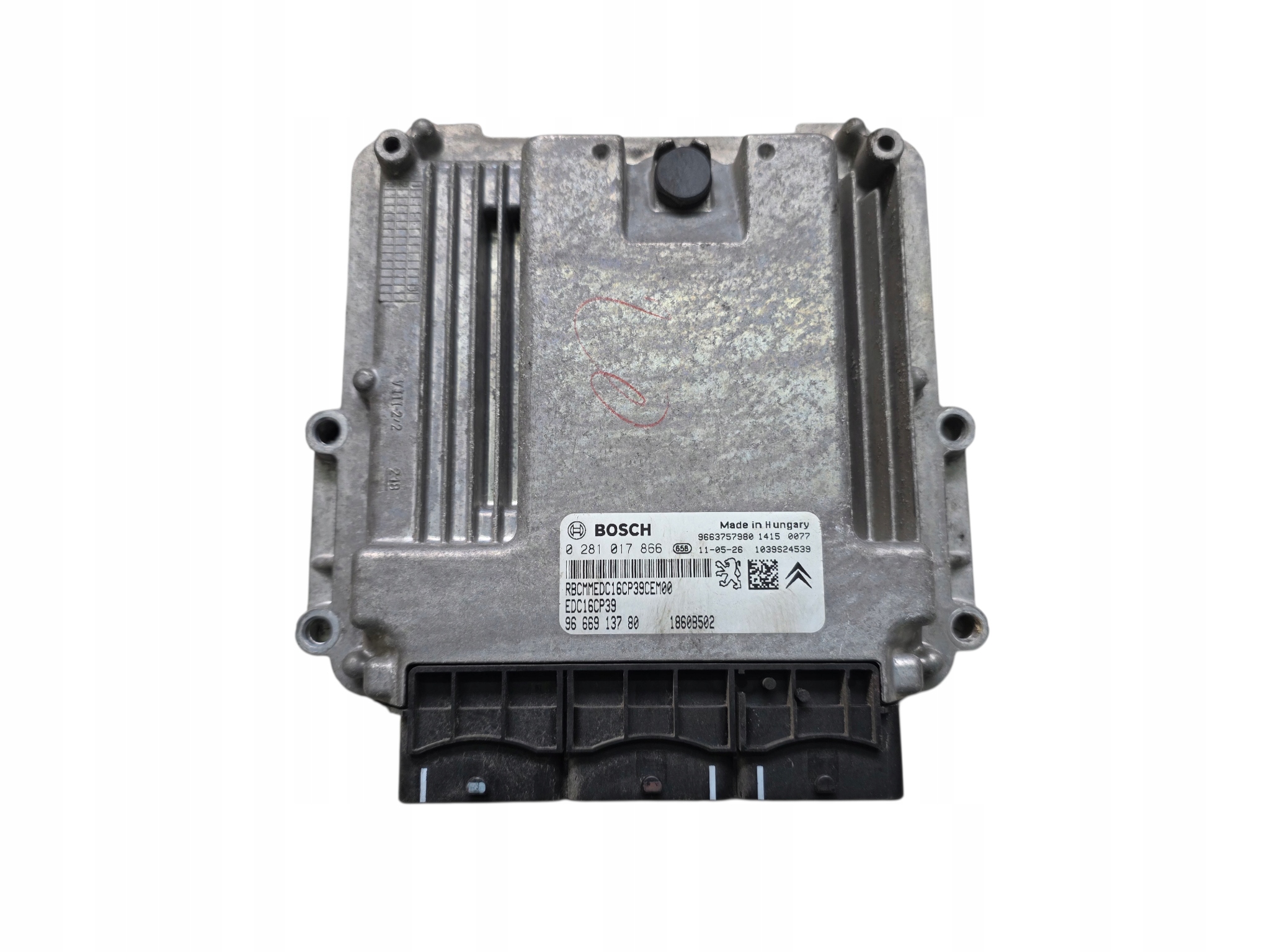 computer control unit of the engine CITROEN C-CROSSER 2.2 HDI OUTLANDER 9666913780