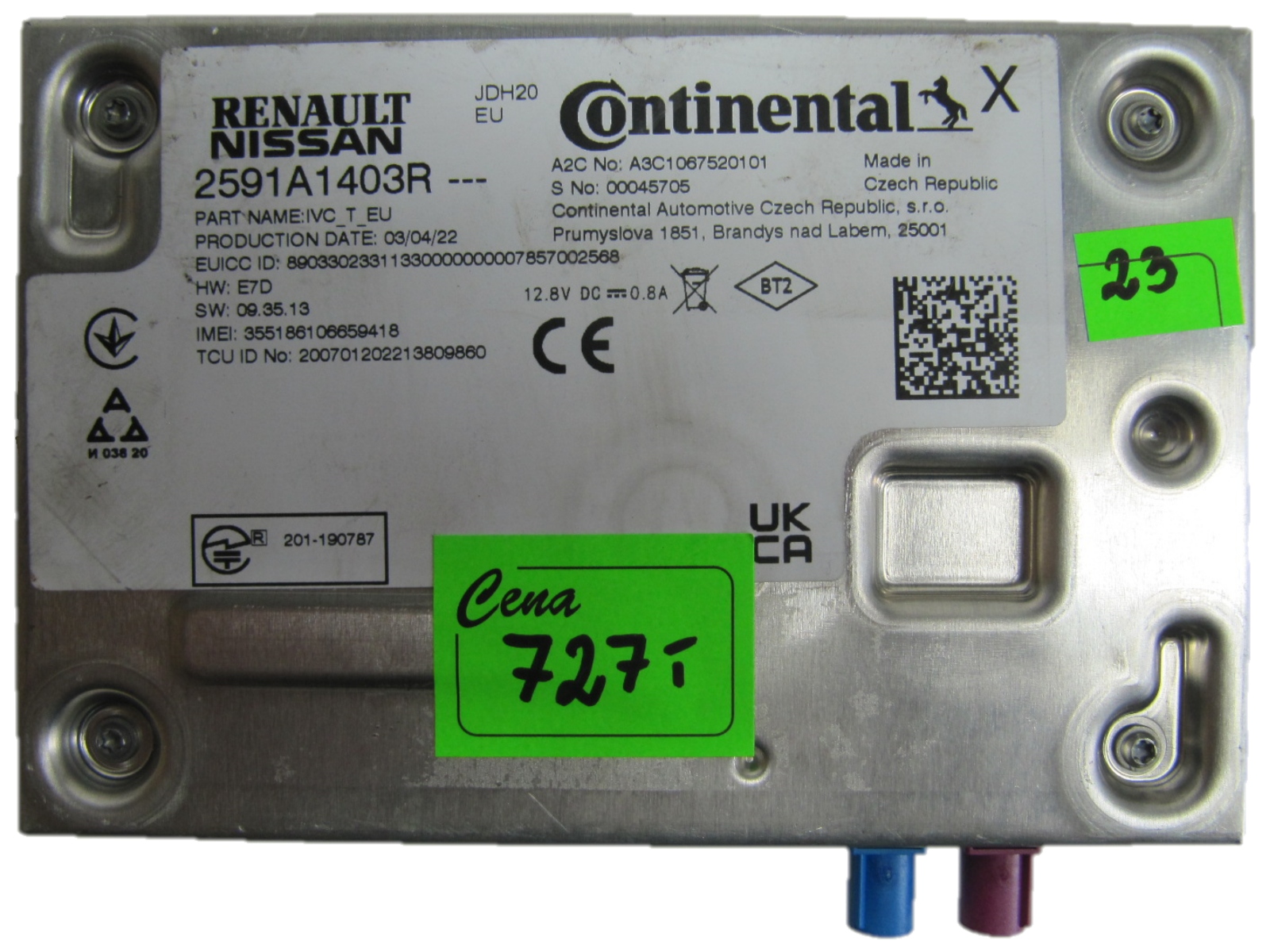 RENAULT TWINGO MODUŁ STEROWNIK RADIA 2591A1403R