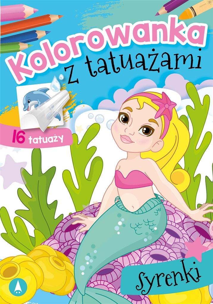 

Kolorowanka z tatuażami. Syrenki