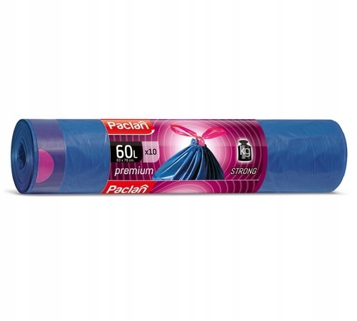 

Worki Na Śmieci Paclan 60L Premium Strong Z Taśmą